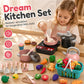🏕️ Cucina Giocattolo a Tema Campeggio per Bambini | Pentola a Induzione Realistica con Suoni e Display 🔊 | Cibo Giocattolo Tagliabile 🔪 | ABS Sicuro e Levigato 🛡️ | da 28 a 108 Pezzi 🎁