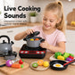 🏕️ Cucina Giocattolo a Tema Campeggio per Bambini | Pentola a Induzione Realistica con Suoni e Display 🔊 | Cibo Giocattolo Tagliabile 🔪 | ABS Sicuro e Levigato 🛡️ | da 28 a 108 Pezzi 🎁