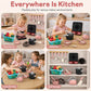 🏕️ Cucina Giocattolo a Tema Campeggio per Bambini | Pentola a Induzione Realistica con Suoni e Display 🔊 | Cibo Giocattolo Tagliabile 🔪 | ABS Sicuro e Levigato 🛡️ | da 28 a 108 Pezzi 🎁