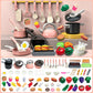 🏕️ Cucina Giocattolo a Tema Campeggio per Bambini | Pentola a Induzione Realistica con Suoni e Display 🔊 | Cibo Giocattolo Tagliabile 🔪 | ABS Sicuro e Levigato 🛡️ | da 28 a 108 Pezzi 🎁