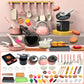 🏕️ Cucina Giocattolo a Tema Campeggio per Bambini | Pentola a Induzione Realistica con Suoni e Display 🔊 | Cibo Giocattolo Tagliabile 🔪 | ABS Sicuro e Levigato 🛡️ | da 28 a 108 Pezzi 🎁