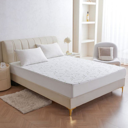 🎋🛏️Coprimaterasso Impermeabile in Fibra di Bambù – Superficie Morbida & Traspirante | Protezione TPU 100% | Elastico 360° | Lavabile in Lavatrice 💧✨