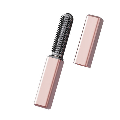 💇✨ Mini Piastra Pettine Riscaldante Portatile Senza Fili – Liscia Frangia in Pochi Minuti, Calore Delicato, Compatta & Ricaricabile – 2 Colori 🔋🌟