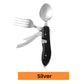 🏕️ Set Posate Multifunzione 4 in 1 Pieghevoli per Outdoor 🍴✨ - Acciaio Inox | Coltello+Forchetta+Cucchiaio+Apriscatole | 2 Colori | Campeggio & Picnic | Regalo Perfetto | 50% DI SCONTO