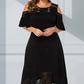 👗 Abito Elegante da Donna con Spalla Scoperta & Orlo in Pizzo ✨💃 - Tessuto Morbido & Traspirante | 4 Colori | Taglie S-4XL | Perfetto per Ogni Occasione | 50% DI SCONTO