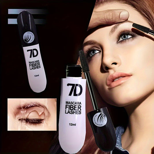 👁️ Mascara in Fibre 7D – Allunga, Incurva & Dona Volume | Waterproof & Anti-Sbavatura | Effetto Ciglia Separate | Nero | 12 ml ✨