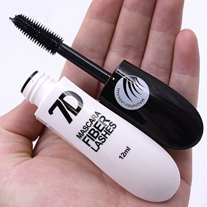 👁️ Mascara in Fibre 7D – Allunga, Incurva & Dona Volume | Waterproof & Anti-Sbavatura | Effetto Ciglia Separate | Nero | 12 ml ✨
