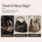 👜 Borsa Secchiello Donna con Monogramma Vintage in Ecopelle ✨🌙 - Interno Spazioso | Tracolla Regolabile | Resistente all’Acqua | 2 Colori | Dal Giorno alla Notte | 50% DI SCONTO
