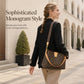 👜 Borsa Secchiello Donna con Monogramma Vintage in Ecopelle ✨🌙 - Interno Spazioso | Tracolla Regolabile | Resistente all’Acqua | 2 Colori | Dal Giorno alla Notte | 50% DI SCONTO