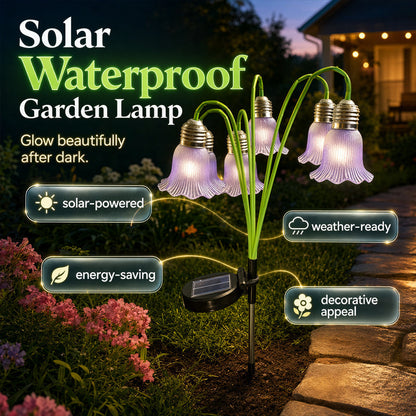 🌷 Lampade Solari a Fiore per Giardino 💡🌟 - Accensione Automatica | Impermeabile IP44 | 12-16h Autonomia | 4 Colori | 40% DI SCONTO 🔥