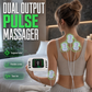 💆‍♂️ Massaggiatore Elettrico a Impulsi a Doppia Uscita – Relax per Collo, Schiena, Braccia e Gambe | Comandi Semplici | Display Chiaro | Design Compatto | Spine EU/US/UK ⚡