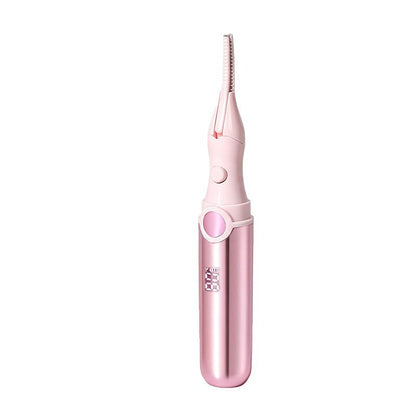 👁️✨ Arricciaciglia Riscaldante Ricaricabile USB – 4 Livelli di Temperatura 50–80°C, Pinza Integrata, Design Ergonomico – Rosa & Viola 💄🔋
