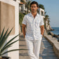 🌴✨ Camicia Estiva da Uomo con Stampa Geometrica 👔🌊 - Vestibilità Comoda | Tessuto Morbido | Taglia S-5XL | Perfetta per Vacanze & Spiaggia