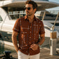 🌴✨ Camicia Estiva da Uomo con Stampa Geometrica 👔🌊 - Vestibilità Comoda | Tessuto Morbido | Taglia S-5XL | Perfetta per Vacanze & Spiaggia