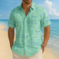 🌴✨ Camicia Estiva da Uomo con Stampa Geometrica 👔🌊 - Vestibilità Comoda | Tessuto Morbido | Taglia S-5XL | Perfetta per Vacanze & Spiaggia