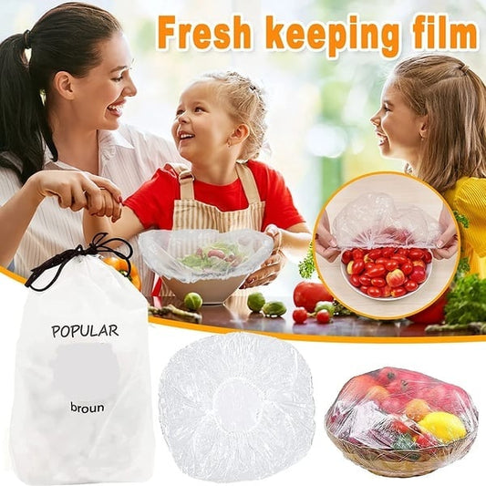 🥗 Coperchi Elastici Trasparenti per Alimenti | Pratici e Adattabili a Diverse Misure | Ideali per Avanzi, Feste e Picnic | Confezione da 100 Pezzi ✨
