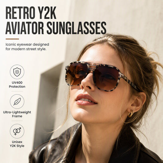 🕶️ Occhiali da Sole UV400 Trendy Uomo & Donna 😎✨ - Protezione UVA/UVB | Montatura PC Resistente | Stile Streetwear | 12 Combinazioni di Colori | 50% DI SCONTO