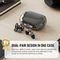 🎧✨ Auricolari Bluetooth 6.0 2-in-1 – 96h Autonomia, Riduzione Rumore AI, IPX5, Type-C, Open-Ear + In-Ear – 2 Colori: Nero & Oro 🎙️🔋