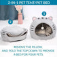 🐱 Cuccia e Tenda 2 in 1 per Gatti e Cani ⛺️✨ - Pallina Interattiva | Design a Cupola Anti-Ansia | Tessuto Premium | 3 Taglie | Arredo Casa | 50% DI SCONTO