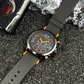 ⌚✨ Orologio al Quarzo Casual da Uomo – Design Sportivo Arancione & Nero, Cinturino in Silicone, Cassa 47mm, Movimento di Precisione 🏃💪