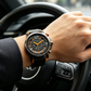 ⌚✨ Orologio al Quarzo Casual da Uomo – Design Sportivo Arancione & Nero, Cinturino in Silicone, Cassa 47mm, Movimento di Precisione 🏃💪