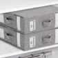 🛏️ Organizer Pieghevole per Lenzuola e Biancheria ✨ | Scatola Salvaspazio per Armadio con Finestra 👀 | Tessuto Traspirante con Cerniera e Maniglia 📦 | 3 Colori Eleganti