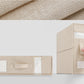 🛏️ Organizer Pieghevole per Lenzuola e Biancheria ✨ | Scatola Salvaspazio per Armadio con Finestra 👀 | Tessuto Traspirante con Cerniera e Maniglia 📦 | 3 Colori Eleganti