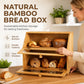 🍞 Portapane a Doppio Strato in Bambù ✨🌿 - Anti-Muffa | Chiusura Magnetica | 2 Colori | 2 Misure | Cucina & Dispensa | 50% DI SCONTO