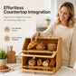 🍞 Portapane a Doppio Strato in Bambù ✨🌿 - Anti-Muffa | Chiusura Magnetica | 2 Colori | 2 Misure | Cucina & Dispensa | 50% DI SCONTO