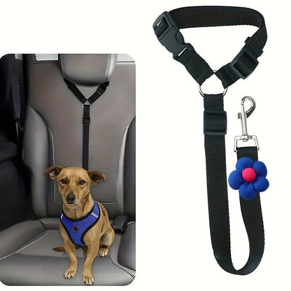🐶Cintura di Sicurezza 2 in 1 per Cani con Gancio Poggiatesta ✨🚗 - Guinzaglio + Cintura | Clip 360° | Nylon Resistente | Lunghezza Regolabile | 9 Colori | 50% DI SCONTO