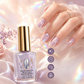 💅 Smalto Rinforzante Effetto Specchio Lilla – Finish Aurora Iridescente | Asciugatura Rapida Senza Lampada | Lunga Durata | Pennello Professionale ✨💜