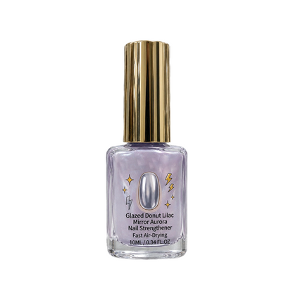 💅 Smalto Rinforzante Effetto Specchio Lilla – Finish Aurora Iridescente | Asciugatura Rapida Senza Lampada | Lunga Durata | Pennello Professionale ✨💜