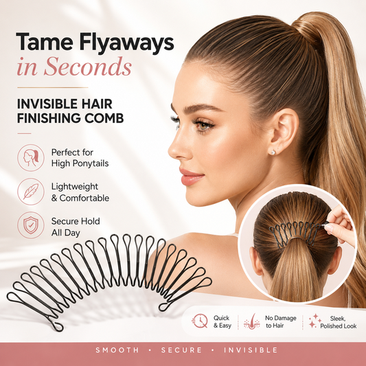 💇‍♀️ Pettine Invisibile Anti-Crespo in Metallo | Liscia e Blocca i Capelli Ribelli ✨ | Senza Forcine Visibili, Estremità Delicate 🌸 | Confezione da 10 Pezzi 🎀