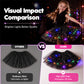 ✨ Gonna Tutu con Luci LED e Paillettes 💃🌟 - 3 Strati di Tulle | Elastica | 14 Colori | Bambini & Adulti | Feste & Spettacoli | 50% DI SCONTO