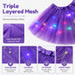 ✨ Gonna Tutu con Luci LED e Paillettes 💃🌟 - 3 Strati di Tulle | Elastica | 14 Colori | Bambini & Adulti | Feste & Spettacoli | 50% DI SCONTO
