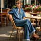 👖 Set Denim Estivo da Donna - Top Scollo a V + Pantaloni a Gamba Larga ✨👍 - 2 Pezzi | Tessuto Premium | Taglie S-3XL | 2 Colori | Casual & Chic | 60% DI SCONTO