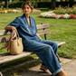 👖 Set Denim Estivo da Donna - Top Scollo a V + Pantaloni a Gamba Larga ✨👍 - 2 Pezzi | Tessuto Premium | Taglie S-3XL | 2 Colori | Casual & Chic | 60% DI SCONTO
