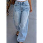 👖✨ Jeans a Gamba Larga Donna – Stile Casual Vintage, Chiusura con Bottone & Zip, Vestibilità Comoda – Blu Scuro & Azzurro, Taglie S–3XL 🌿