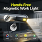 🔦Torcia da Lavoro Magnetica a Mani Libere | 💡 Clip e Base Magnetica |  🧲Doppia Modalità LED e COB | 🚗 Ideale per Riparazioni