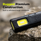 🔦Torcia da Lavoro Magnetica a Mani Libere | 💡 Clip e Base Magnetica |  🧲Doppia Modalità LED e COB | 🚗 Ideale per Riparazioni