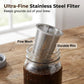 ☕ Brocca per Cold Brew con Coperchio e Filtro in Acciaio Inox ✨🥤 - 32 o 64 oz | 7 Colori | Manico Ergonomico | Facile Pulizia | Vetro + PP | 50% DI SCONTO