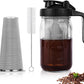 ☕ Brocca per Cold Brew con Coperchio e Filtro in Acciaio Inox ✨🥤 - 32 o 64 oz | 7 Colori | Manico Ergonomico | Facile Pulizia | Vetro + PP | 50% DI SCONTO