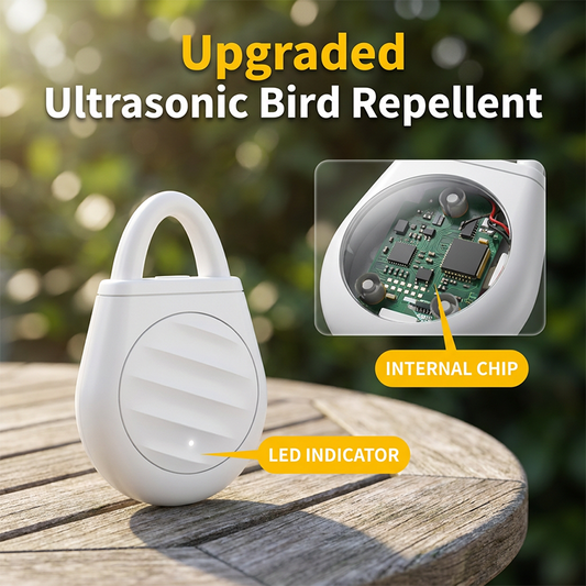🔊🐦 Repellente ad Ultrasuoni Portatile – Allontana Uccelli, Zanzare & Insetti | 3 Modalità | Ricarica USB-C | Compatto da Portachiavi | Senza Sostanze Chimiche ✅🌿