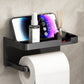 🧻 Portarotolo da Parete con Ripiano Portaoggetti ✨📱 - Senza Forare | Adesivo Resistente | Impermeabile | PP Rinforzato | 3 Colori | 50% DI SCONTO