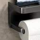 🧻 Portarotolo da Parete con Ripiano Portaoggetti ✨📱 - Senza Forare | Adesivo Resistente | Impermeabile | PP Rinforzato | 3 Colori | 50% DI SCONTO
