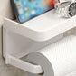 🧻 Portarotolo da Parete con Ripiano Portaoggetti ✨📱 - Senza Forare | Adesivo Resistente | Impermeabile | PP Rinforzato | 3 Colori | 50% DI SCONTO