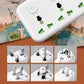 🔌✨ Presa Multipla con Porta di Ricarica Type-C & 2 USB 📱💻 – Versione Luce Notturna, Compatibilità Mondiale, Sicura & Durevole 🌍
