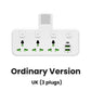 🔌✨ Presa Multipla con Porta di Ricarica Type-C & 2 USB 📱💻 – Versione Luce Notturna, Compatibilità Mondiale, Sicura & Durevole 🌍