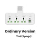 🔌✨ Presa Multipla con Porta di Ricarica Type-C & 2 USB 📱💻 – Versione Luce Notturna, Compatibilità Mondiale, Sicura & Durevole 🌍