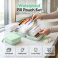 💊💼 Organizer Portapillole a Raccoglitore – 14 Bustine A8 con Codice Colore, Custodia PU Impermeabile, 3 Anelli Metallo, 14x11x6cm – 2 Colori, Pianificazione 7-14 Giorni ✨